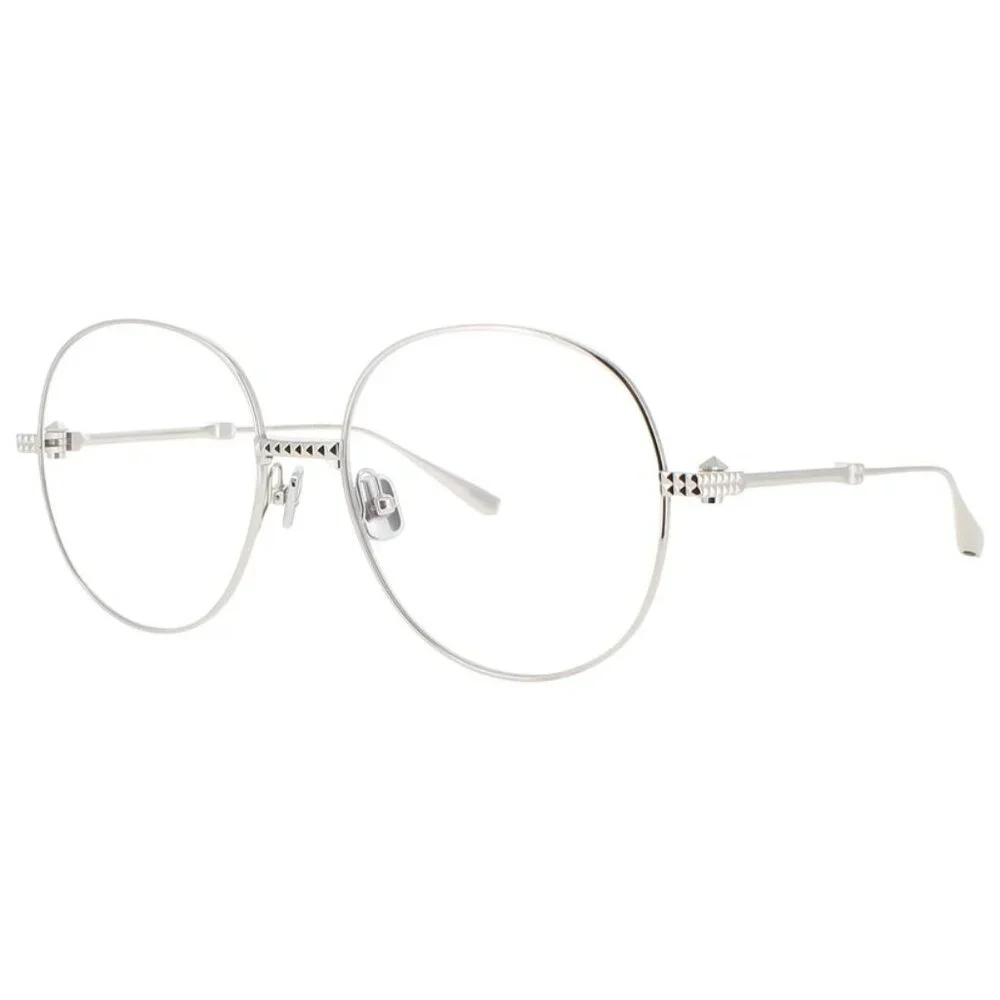 NWT VALENTINO EYEGLASSES ROUND WOMEN SILVER EYEWEAR